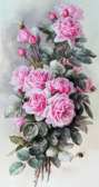 Алмазна вишивка Розова симфонія-2 75x40 см, квадратне каміння, повна