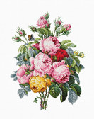 Набір для вишивання хрестиком Троянди 20 x 26 см ( рівномірна ) часткова вишивка
