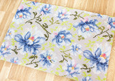 Набір для вишивання хрестиком Килимок. Блакитні квіти 65x93 см (часткова зашивка)