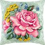 Набір для вишивання подушки Троянда 40x40 см (страмін) напівхрест, лицьова сторона Чарівниця ( Україна ) V-273