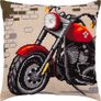Набір для вишивання подушки Мотоцикл 40x40 см (страмін) напівхрест, лицьова сторона Чарівниця ( Україна ) V-304