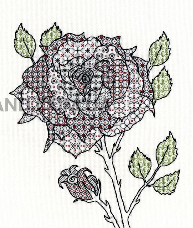 Набір для вишивання хрестиком Троянда 28x32 см
