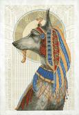 Набір для вишивання нитками та бісером Анубіус - серія Легенди Єгипту 31x44,5см ( канва Aida 14 ) Чарівна Мить 1070803