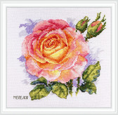 Набір для вишивання хрестиком Троянда 15x15см (часткова зашивка)