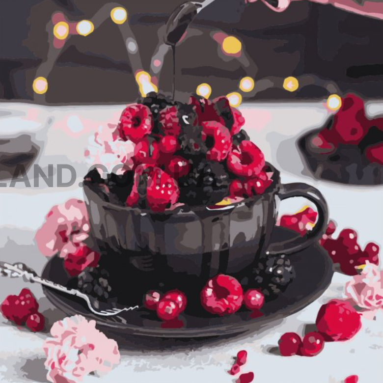Картина по номерам Ягідний десерт 40x40 см