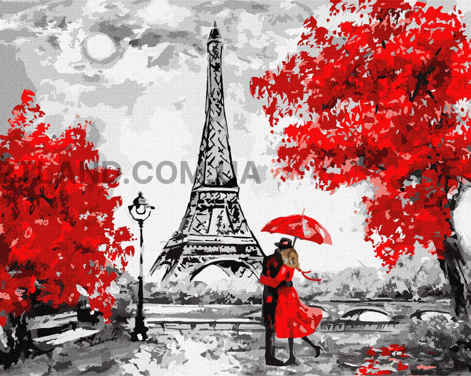 Картина по номерам Дощовий Париж 40х50 см