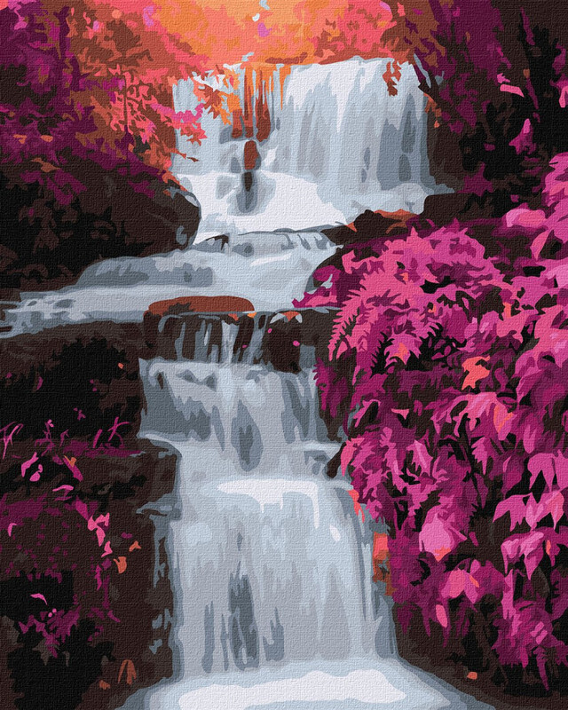 Картина по номерам Тропічний водоспад 40х50 см