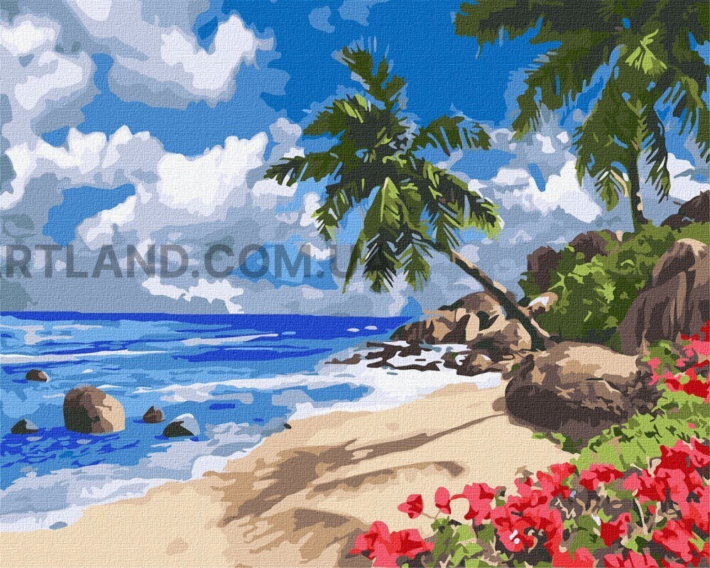 Картина по номерам Тропічний острів 40х50 см
