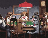 Картина по номерам Собаки грають в покер 40х40 см