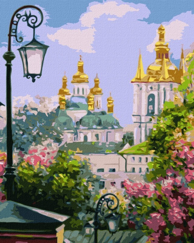 Картина по номерам Київ золотоверхий навесні, 40х50см