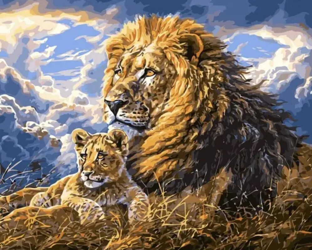 Картина по номерам Мудрість лева 40 х 50 см