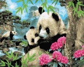 Картина по номерам Мама панда 40 х 50 см