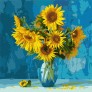 Картина по номерам Улюблені соняшники 40х40 см Ideyka ( Ідейка ) KHO3206