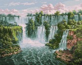 Картина по номерам Мальовничий водоспад 40 х 50 см