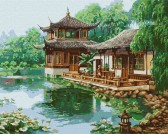 Картина по номерам Китайський будиночок 40 х 50 см