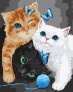 Картина по номерам Пухнасті кошенятка  40 х 50 см Ideyka ( Ідейка ) KHO4370
