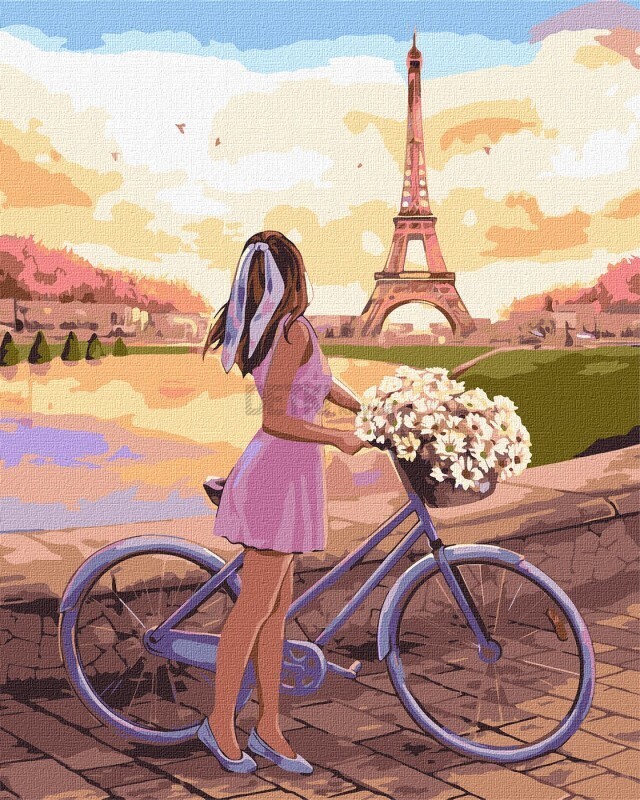 Картина по номерам Романтика в Парижі 40 х 50 см