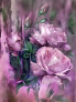 Алмазна вишивка Ранкові рожеві троянди 60х45 см, квадратне каміння, повна Чарівний діамант ( Україна ) КДИ-1619