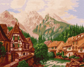 Картина по номерам Містечко в горах , 40х50см