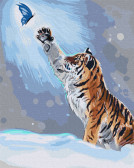 Картина по номерам Забави тигреня  40 х 50 см