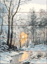 Картина по номерам Ліс взимку 30 х 40 см (дерев'яна основа) ArtStory ( на дереві ) ASW219