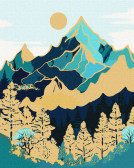 Картина по номерам Гірський ландшафт з фарбами металік, 40х50см