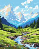 Картина по номерам Літо в горах, 40х50см