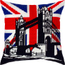 Набір для вишивання подушки Велика Британія 40×40 см (страмін) напівхрест, лицьова сторона Чарівниця ( Україна ) V-434