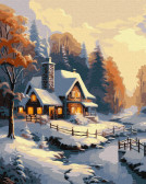Картина по номерам Зимовий будиночок 40 х 50 см