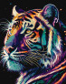 Картина по номерам Фантастичний тигр з фарбами металік 40 х 50 см Ideyka ( Ідейка ) KHO6527
